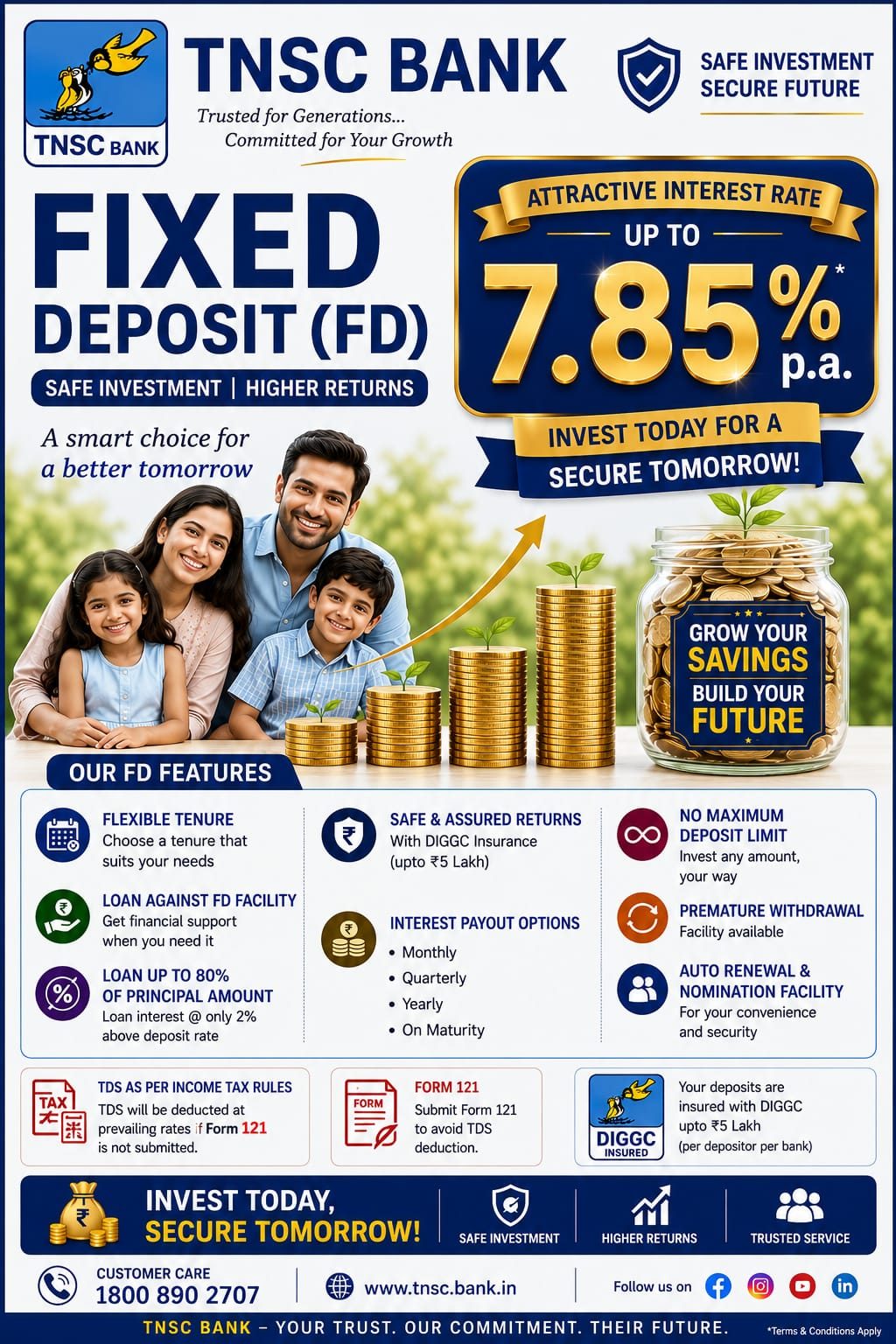 Fixed Deposit: attractive interest rates up to 7.85% p.a.